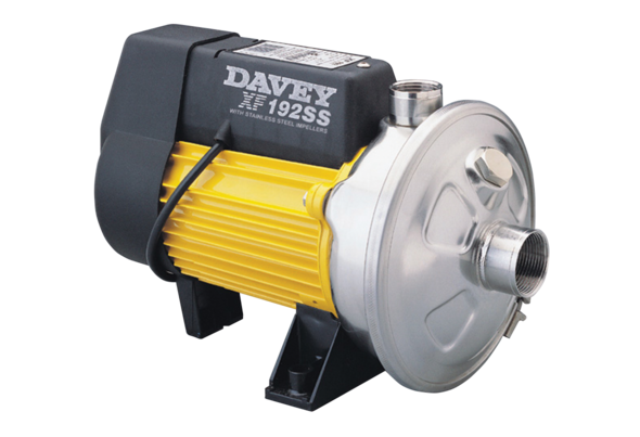 DAVEY XF192S CARBIDE SEAL 316 S/S PUMP CASING & THERMO PROTECTION