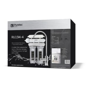 R.o.under-sink,4 Stage, 283lpd, Includes Tank P.a. Membrane 0.5 Micron Carbon Block 5 Micron Sediment Cartridge 142 Inline 5 Micron Cartridge Ru194-4 Ru194-4
